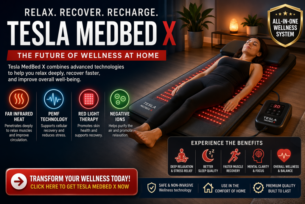 Tesla MedBed X mat for relaxation and muscle recovery