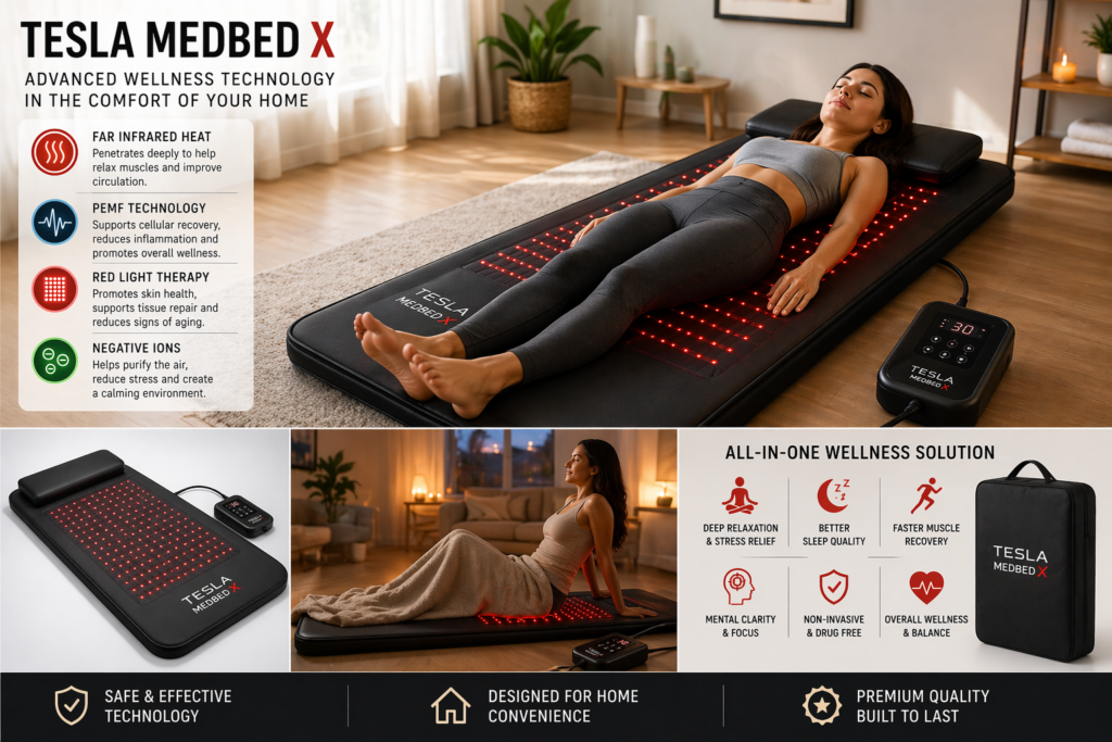 Tesla MedBed X mat for relaxation, recovery and better sleep
