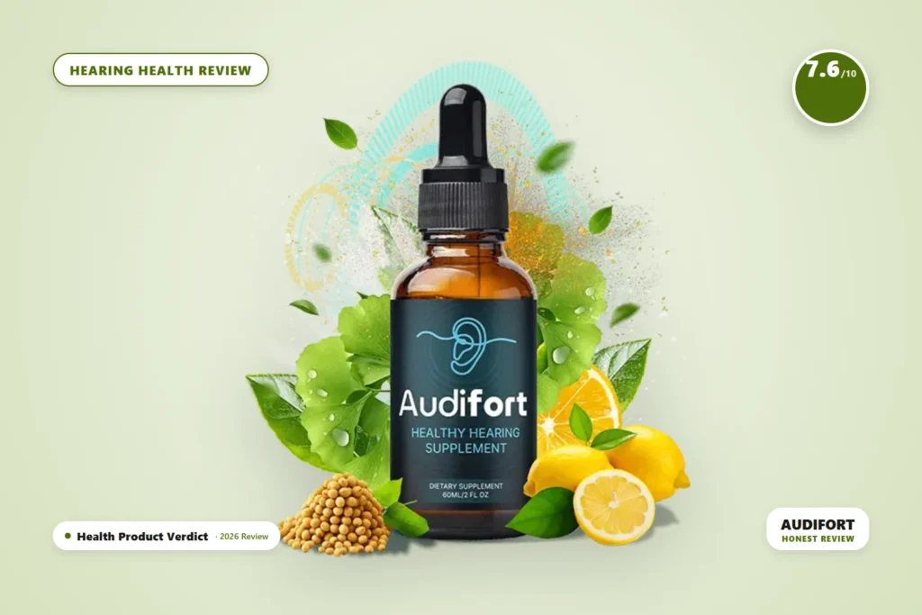 Audifort hearing support supplement - Audifort bottle product photo - honest 2026 review