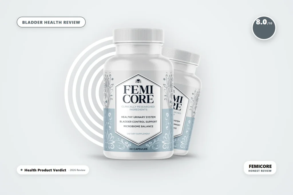 FemiCore bladder control supplement - FemiCore bottle product photo - honest 2026 review