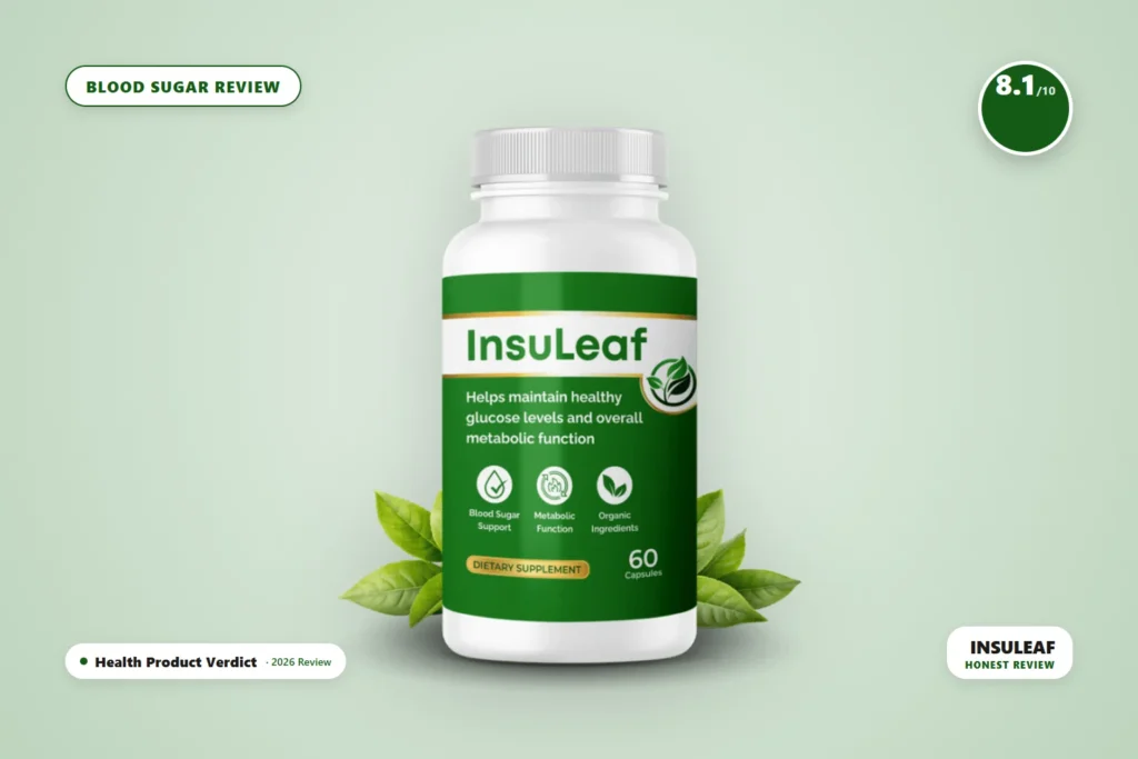 InsuLeaf blood sugar supplement - Insuleaf bottle product photo - honest 2026 review