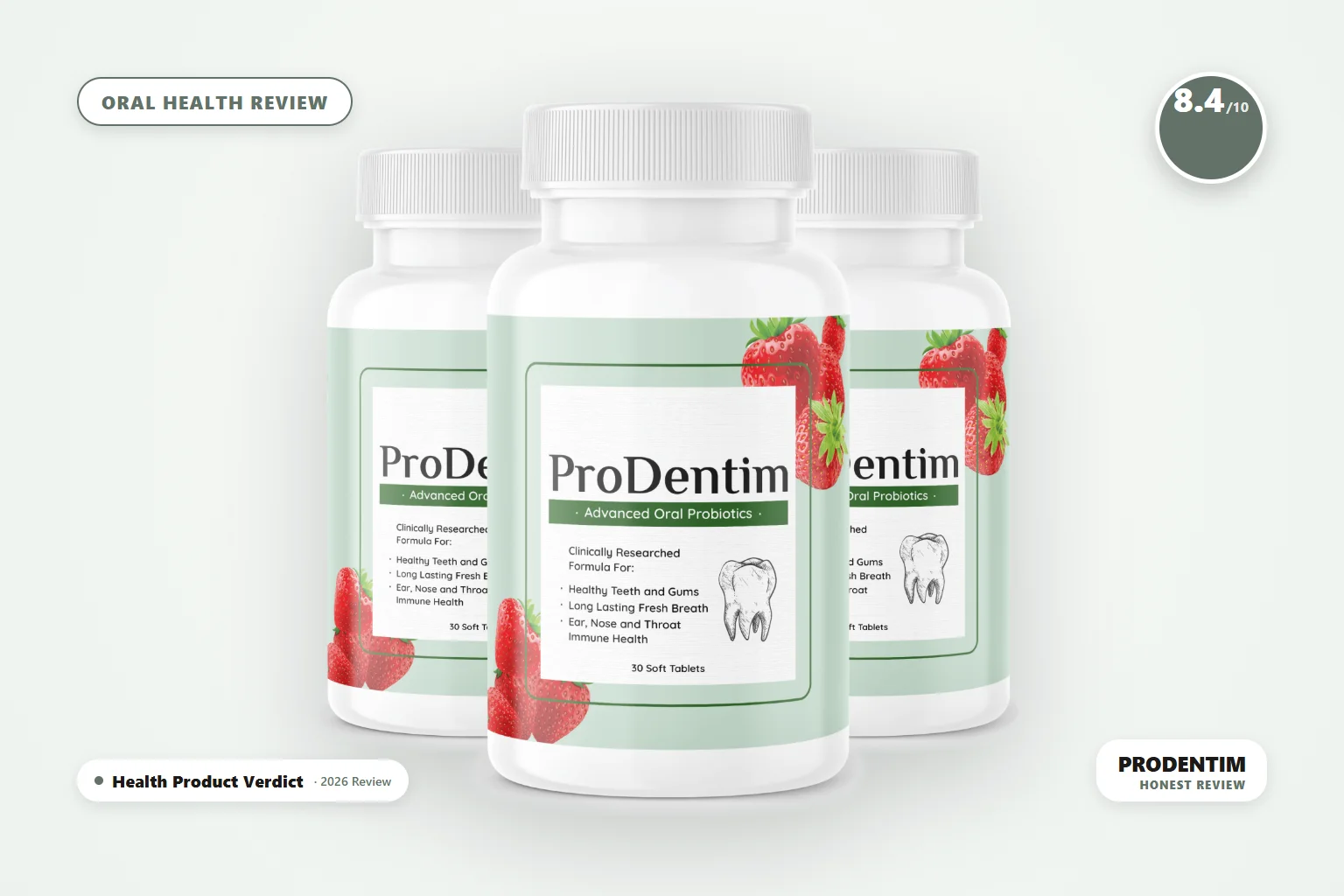 ProDentim oral probiotic supplement - Prodentim bottle product photo - honest 2026 review