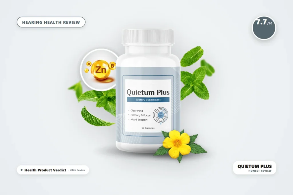 Quietum Plus hearing support supplement - Quietum Plus bottle product photo - honest 2026 review