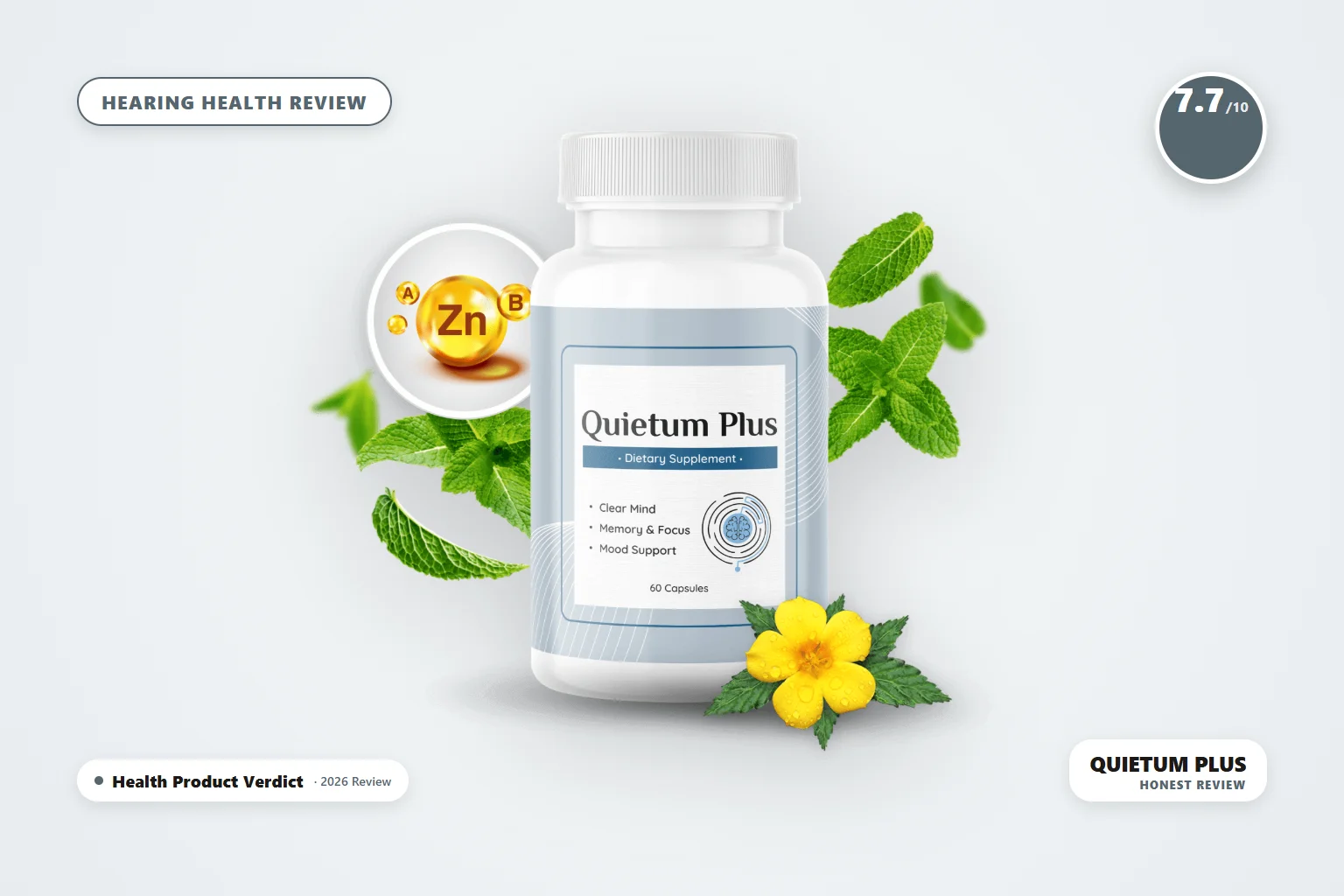 Quietum Plus hearing support supplement - Quietum Plus bottle product photo - honest 2026 review