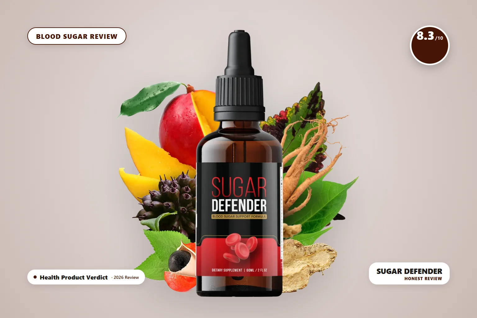 Sugar Defender blood sugar supplement - Sugar Defender bottle product photo - honest 2026 review