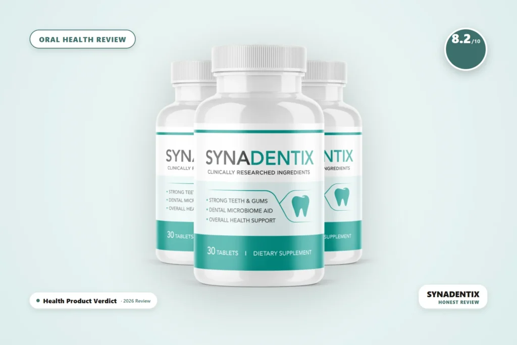 Synadentix oral health supplement - Synadentix bottle product photo - honest 2026 review
