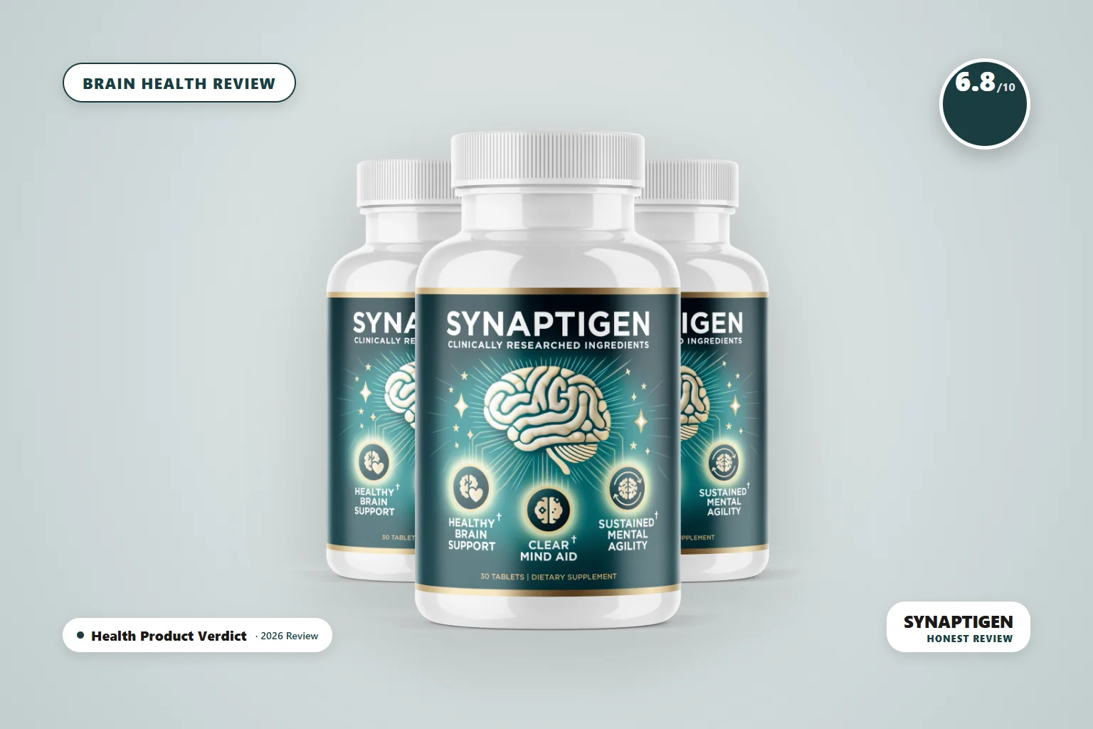 Synaptigen brain health supplement - Synaptigen bottle product photo - honest 2026 review