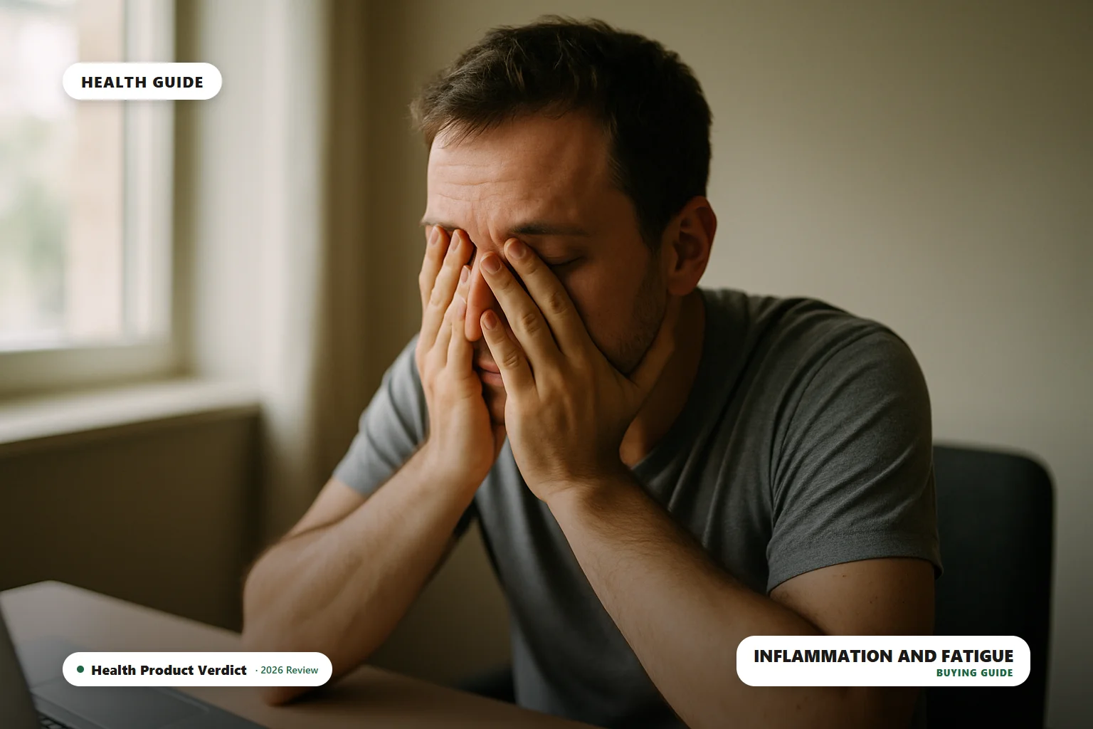 chronic inflammation cause constant fatigue - tired person at desk