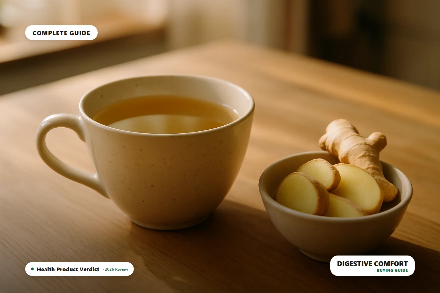 Tea and ginger to support digestive comfort