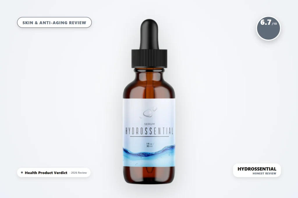 Hydrossential topical serum bottle for skin anti-aging support