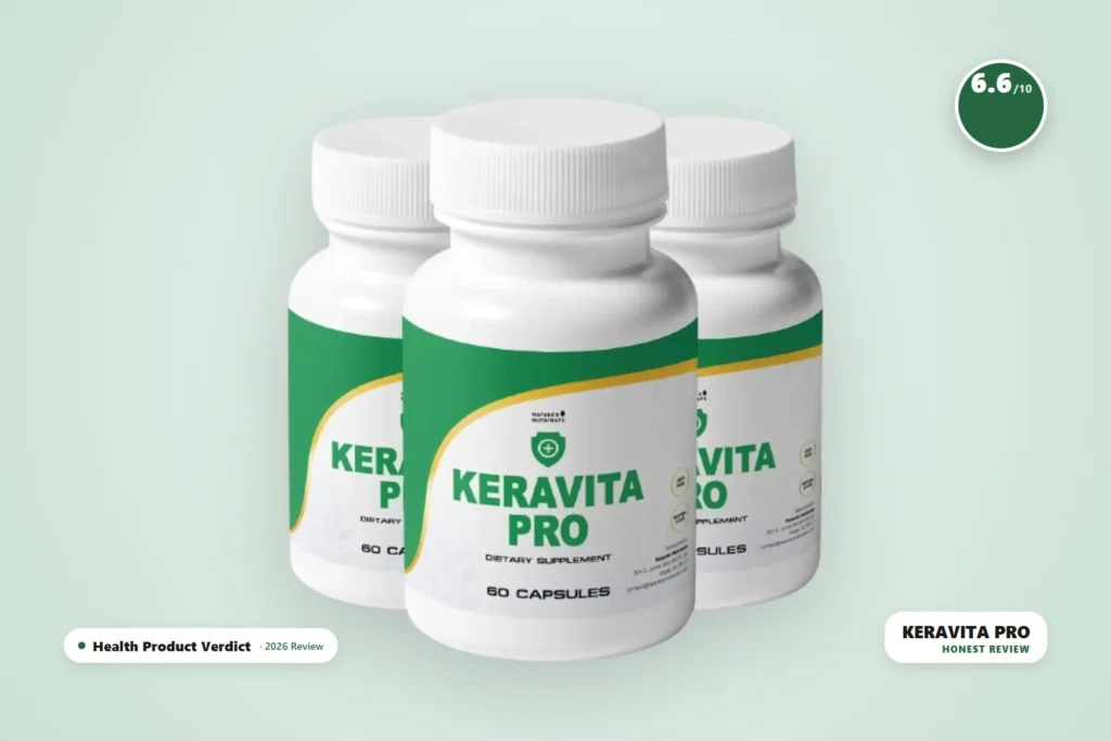 Keravita Pro nail and hair wellness supplement three bottles