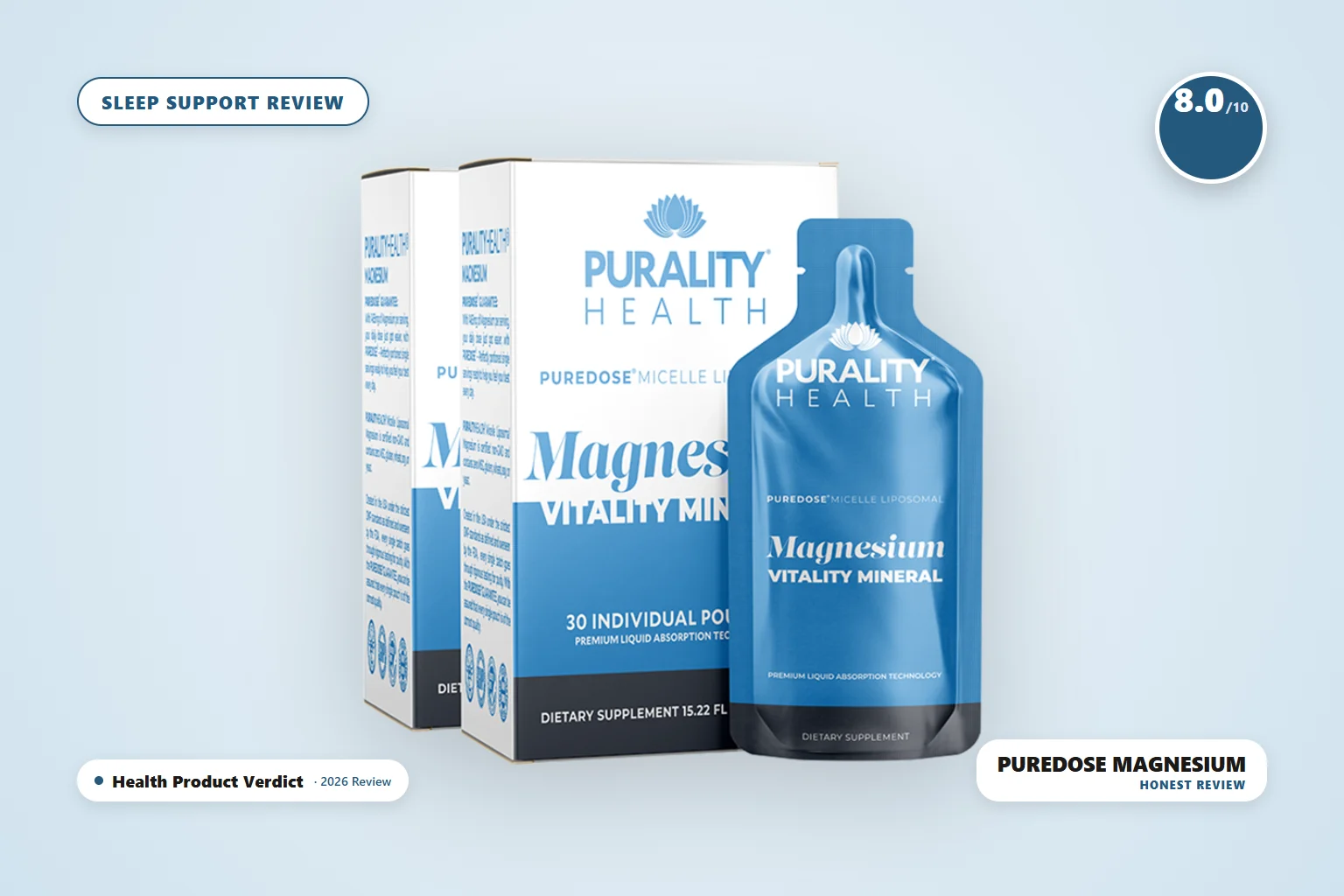 PUREDOSE Micelle Liposomal Magnesium review - real product boxes and pouch