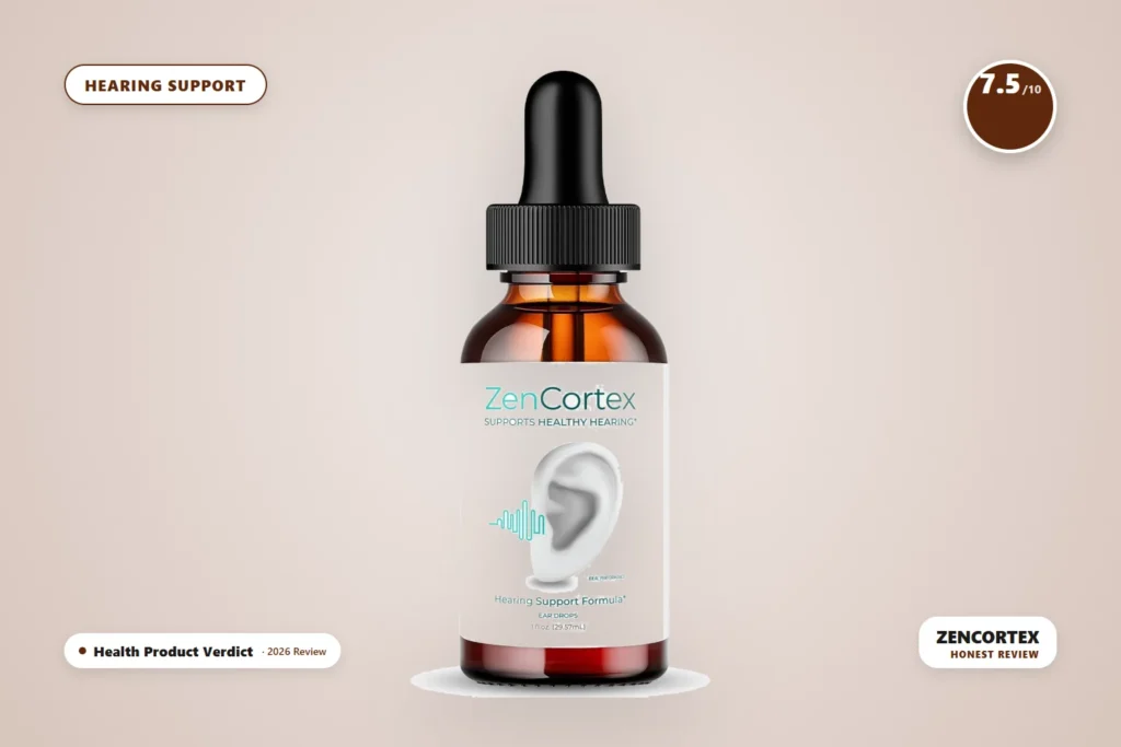 ZenCortex hearing support supplement bottle
