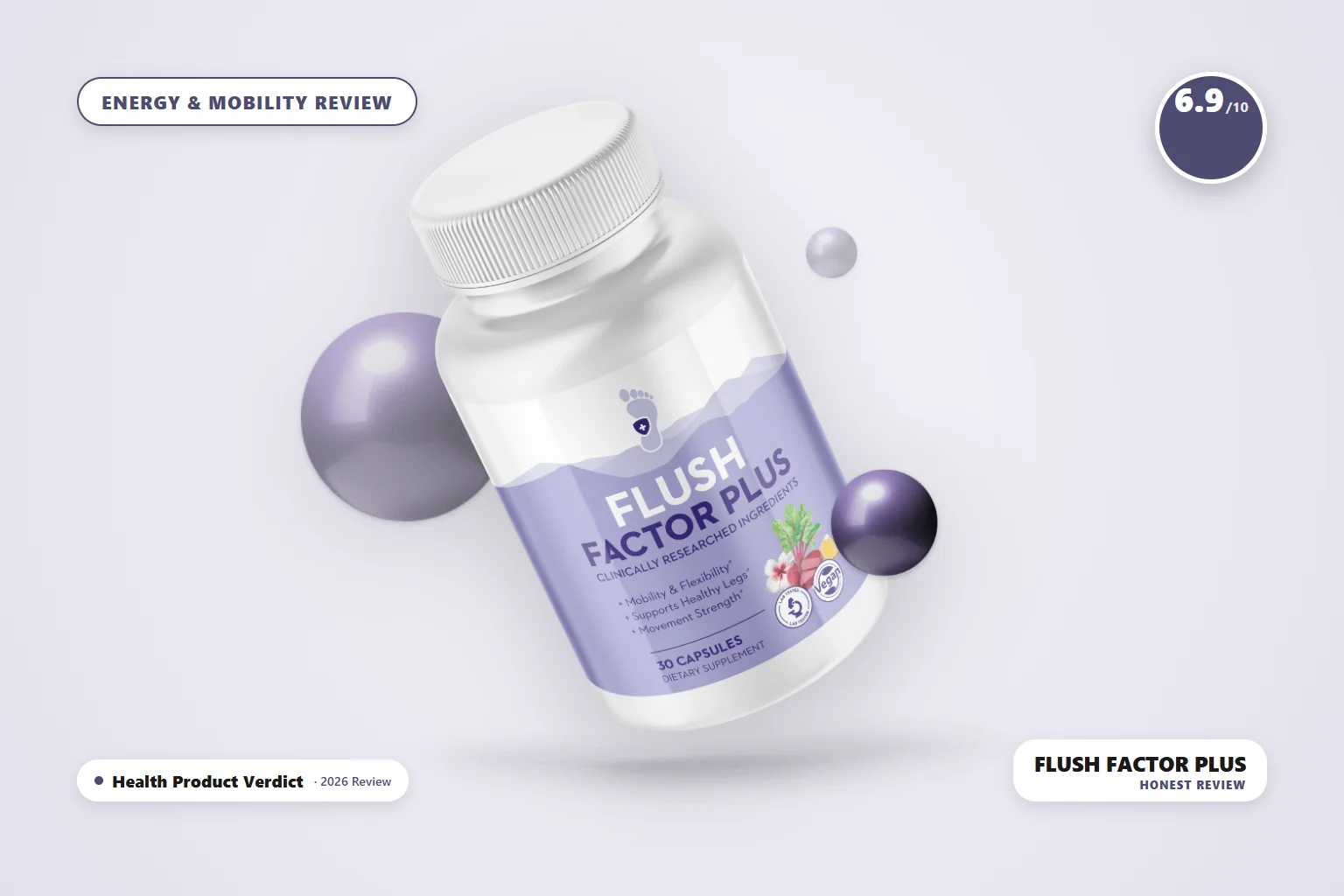 flush factor plus review - Flush Factor Plus - leg swelling support capsule bottle