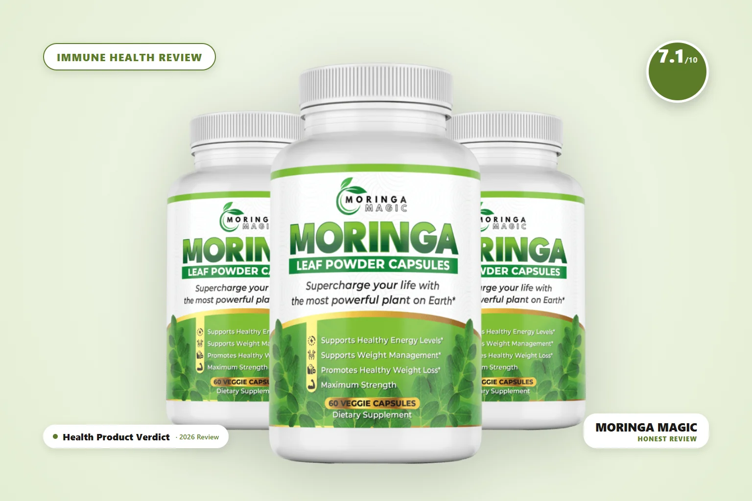 moringa magic review - Moringa Magic - moringa leaf powder capsule bottles