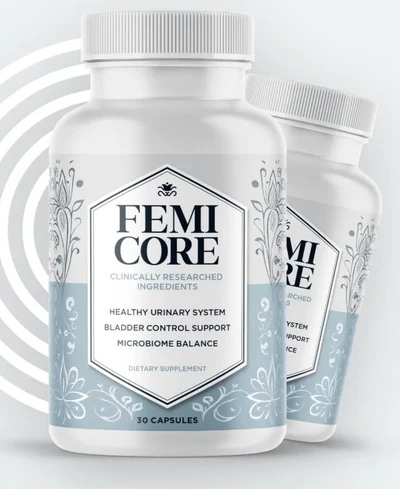 FemiCore bladder control supplement bottles