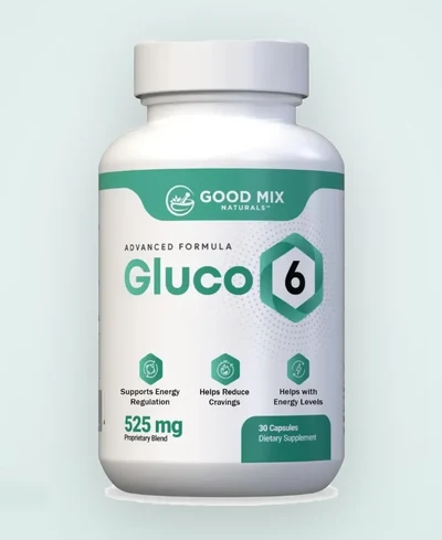 Gluco6 blood sugar support capsule bottle