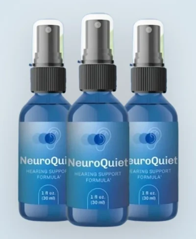 NeuroQuiet hearing support formula bottles