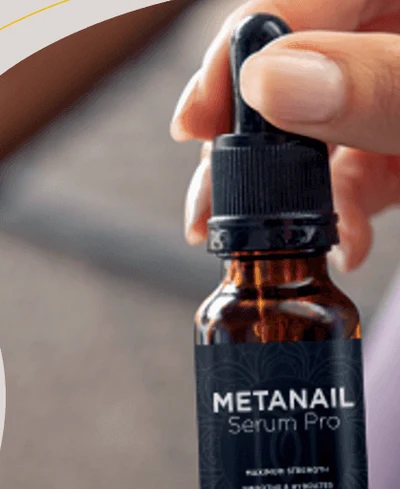 Meta Nail Complex serum bottle held in hand